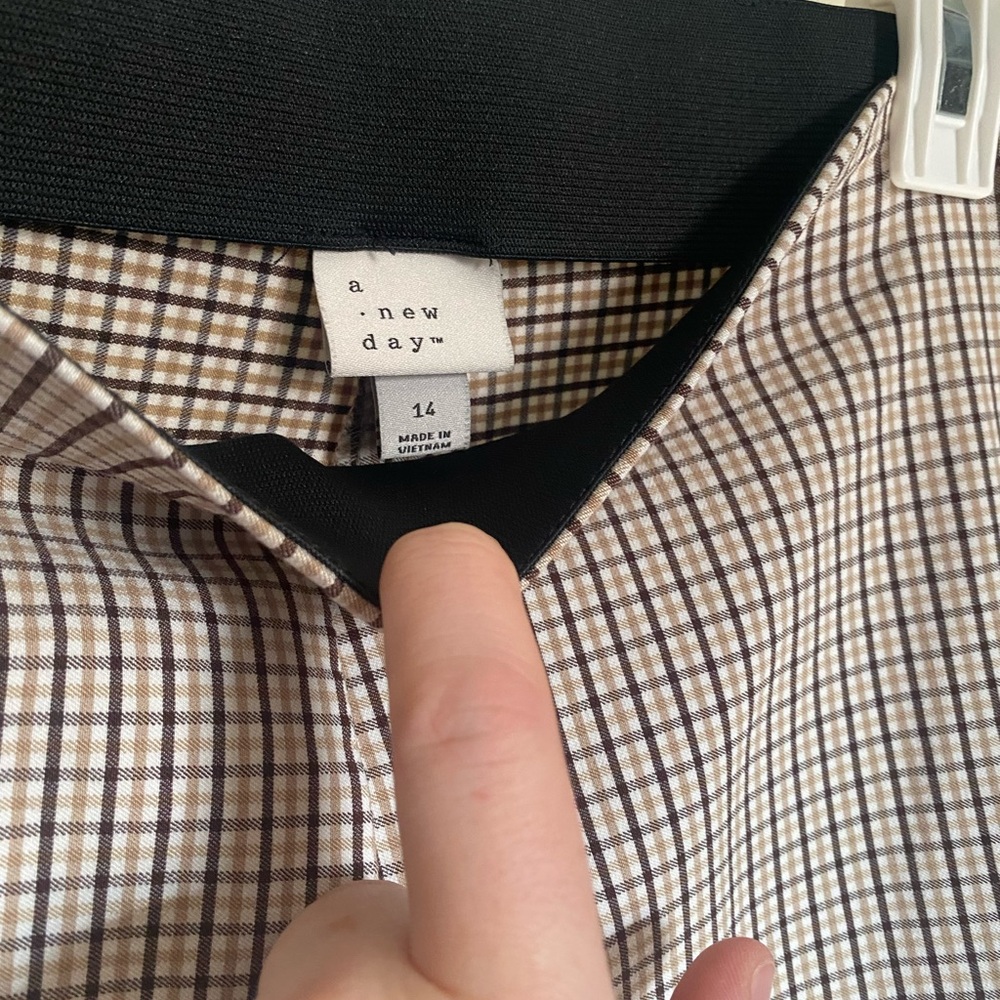 A New Day Neutral Plaid Ankle Pant